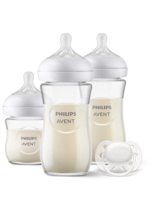 Philips AVENT Natural Response, újszülött ajándékcsomag, SCD878/11, üvegből készült