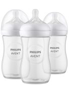 Philips AVENT SCY903/03, Cumisüveg Natural Response, 260 ml, 1 hó+, 3db