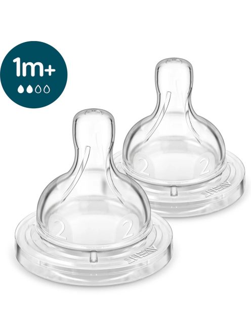 Philips AVENT SCY762/02 Etetőcumi Anti-colic lassú átfolyás 1hó+ 2 db