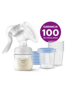   Philips Avent Kézi mellszívó, ajándék 5db VIA 180 ml-es pohárral