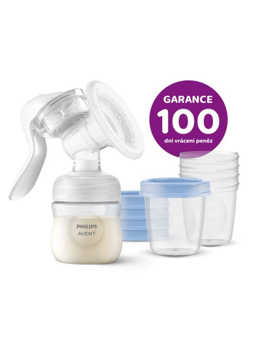 Philips Avent Kézi mellszívó, ajándék 5db VIA 180 ml-es pohárral