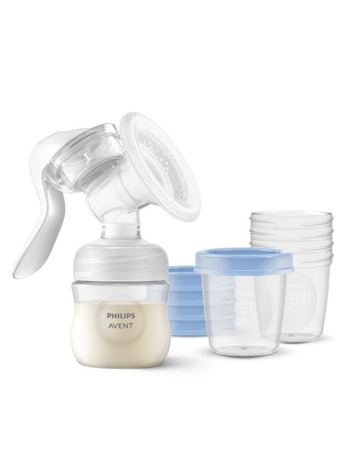 Philips Avent Kézi mellszívó, ajándék 5db VIA 180 ml-es pohárral