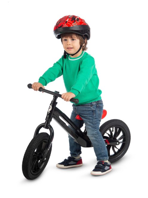 QPLAY futóbicikli Racer air (Titanium) Black/Red 3 - 6 éves korig, 30 kg-ig