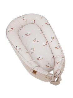 EKO Babafészek Velvet 90x60 cm - Méhek Bézs