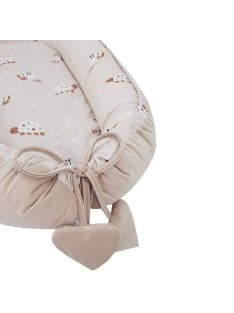 EKO Babafészek Velvet 90x60 cm - Méhek Bézs