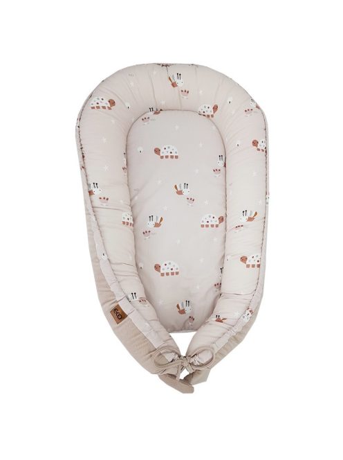 EKO Babafészek Velvet 90x60 cm - Méhek Bézs