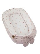 EKO Babafészek pamut Velvet 90x60cm - Beige Meadow