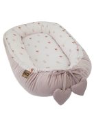 EKO Babafészek pamut Velvet 90x60cm - Beige Meadow