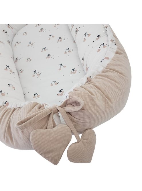 EKO Babafészek pamut Velvet 90x60cm - Cherry