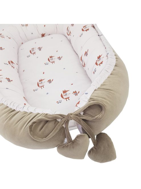 EKO Babafészek pamut Velvet 90x60cm - Fox