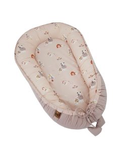   EKO Bölcső a babának Velvet 90x60 cm - My farm Powder pink