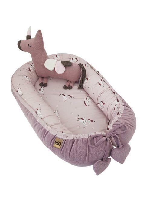 EKO Babafészek pamut Velvet 90x60cm - Unicorn 