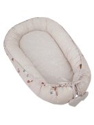 EKO Kétoldalas pamut babafészek Méhek Csillagok 90x60 cm - Bézs