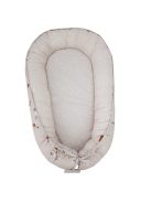 EKO Kétoldalas pamut babafészek Méhek Csillagok 90x60 cm - Bézs