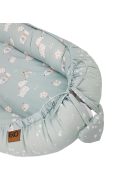 EKO Kétszínű pamut babafészek Dogs Stars 90x60 cm - Mint