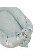 EKO Kétszínű pamut babafészek Dogs Stars 90x60 cm - Mint