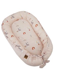   EKO Bölcső kétoldalas pamut 90x60 cm - My farm Stars Powder pink