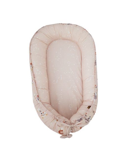 EKO Bölcső kétoldalas pamut 90x60 cm - My farm Stars Powder pink
