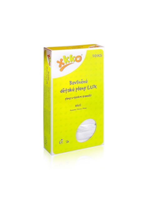 KIKKO Pelenkák pamutból készült nagy súlyú Lux 70x70 (10 db) – fehér