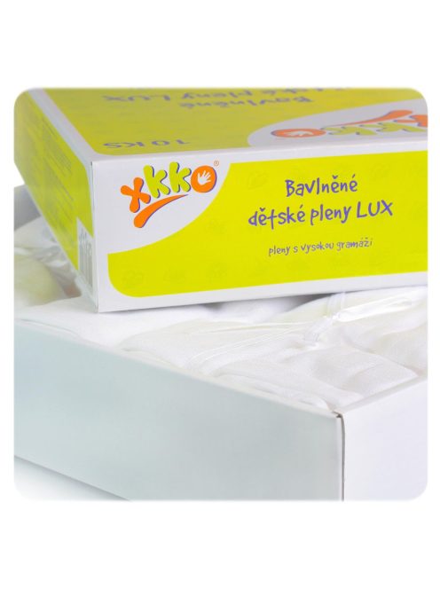 KIKKO Pelenkák pamutból készült nagy súlyú Lux 70x70 (10 db) – fehér