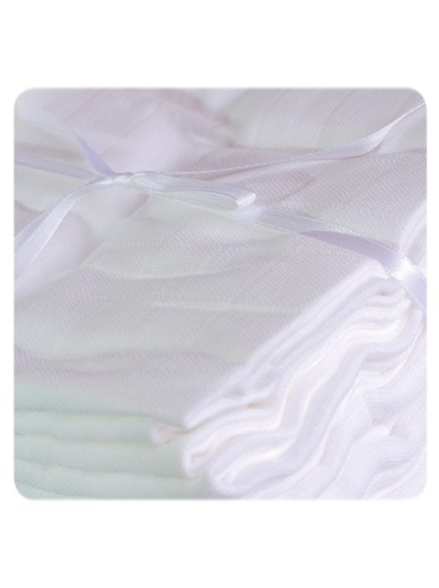 KIKKO Pelenkák pamutból készült nagy súlyú Lux 70x70 (10 db) – fehér