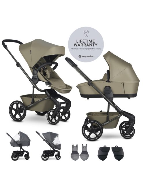 EASYWALKER XL szett kombinált Harvey NXT babakocsi tartozékokkal Moss Green