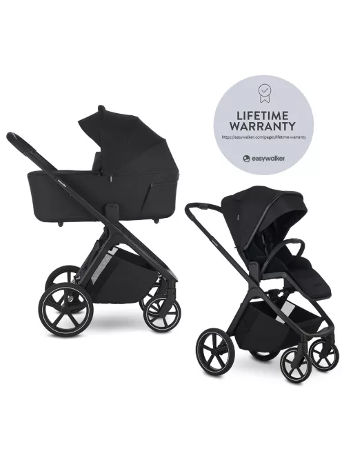 EASYWALKER Kombinált babakocsi Zoey Go - Pure Black