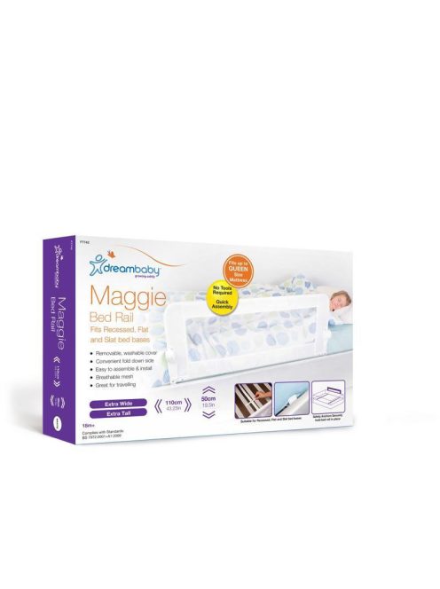 DREAMBABY Biztonsági ágyrács Maggie Extra nagy 110x50 cm fehér