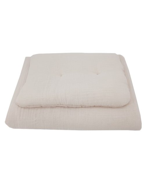 EKO Ágynemű szett 2 részes muszlin 30x40 cm, 75x100 cm - Beige 