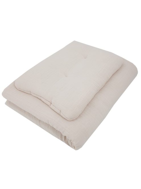 EKO Ágynemű szett 2 részes muszlin 30x40 cm, 75x100 cm - Beige 