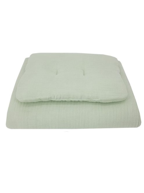 EKO Ágynemű szett 2 részes muszlin 30x40 cm, 75x100 cm - Mentol