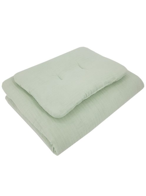 EKO Ágynemű szett 2 részes muszlin 30x40 cm, 75x100 cm - Mentol