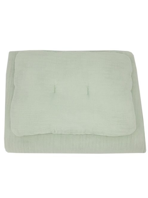 EKO Ágynemű szett 2 részes muszlin 30x40 cm, 75x100 cm - Mentol