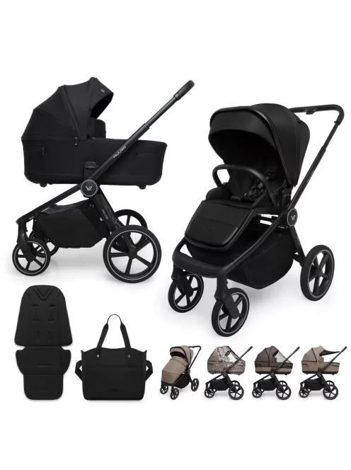 MUUVO Kombinált babakocsi Five 2 az 1-ben - Classic Black