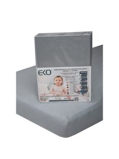 EKO Vízálló gumis lepedő, Jersey, szürke, 120x60 cm