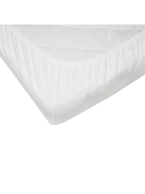 EKO Vízálló gumis lepedő, Jersey, fehér, 120x60 cm