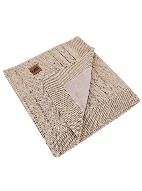 EKO Kasmír takaró szőrme béléssel 100x80 cm - Beige