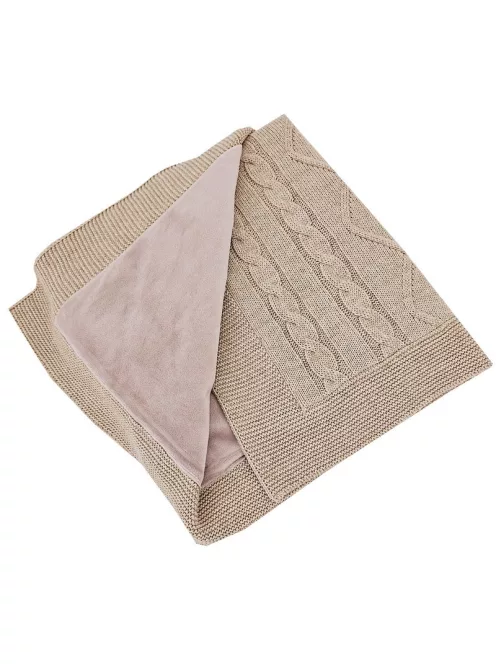 EKO Kasmír takaró szőrme béléssel 100x80 cm - Beige