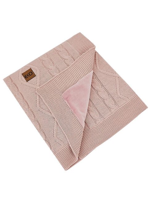 EKO Kasmír takaró szőrme béléssel Rose Pink 100x80 cm