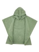 EKO Poncsó pamutból kapucnival és fülekkel 75x120 cm - Olive green