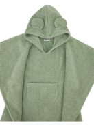 EKO Poncsó pamutból kapucnival és fülekkel 75x120 cm - Olive green