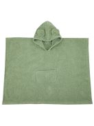 EKO Poncsó pamutból kapucnival és fülekkel 75x120 cm - Olive green