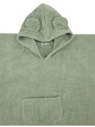 EKO Poncsó pamutból kapucnival és fülekkel 75x120 cm - Olive green