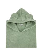 EKO Poncsó pamutból kapucnival és fülekkel 75x120 cm - Olive green