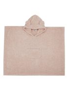 EKO Poncso pamutból kapucnival és fülekkel 75x120 cm - Powder pink