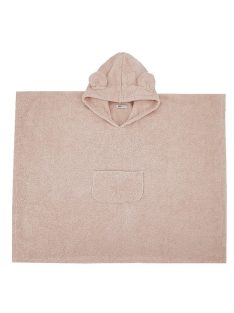   EKO Poncso pamutból kapucnival és fülekkel 75x120 cm - Powder pink