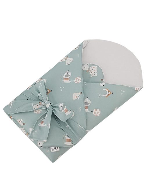 EKO Bebújós takaró pamutból kókusz kivehető betéttel és masnival 75x75 cm - Dogs Mint