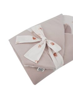   EKO takaró pamutból velúrral és kókusz belsővel masnival Meadow 75x75cm - Beige