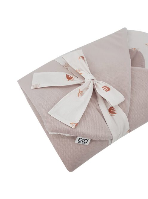 EKO takaró pamutból velúrral és kókusz belsővel masnival Meadow 75x75cm - Beige