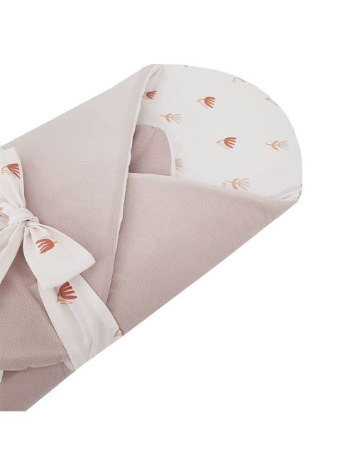 EKO takaró pamutból velúrral és kókusz belsővel masnival Meadow 75x75cm - Beige